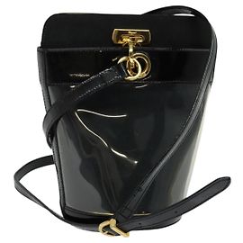 Salvatore Ferragamo Gancini en cuir Noir
