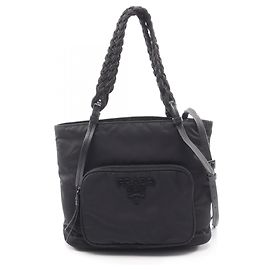 Prada TESSUTO+PASSAMA 2-Way Handtasche Schwarz