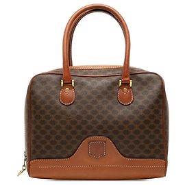 Céline Borsa Celine Macadam in pelle marrone Marrone