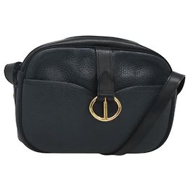 Christian Dior Cuir Vintage Bleu Marine