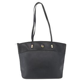 Christian Dior Vintage Honeycomb Canvas Negro