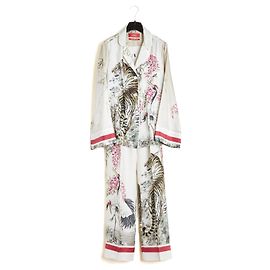 Autre Marque Conjunto Pyjama de Seda For Restless Sleepers - Estampado Tigre Crudo Multicolor