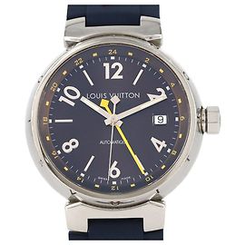 Reloj automático Louis Vuitton Tambour GMT Q1131 en acero inoxidable Otro