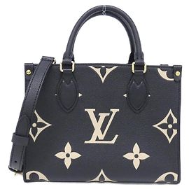 Bolsa Louis Vuitton Bicolor Monogram Empreinte OnTheGo PM Preto Bege