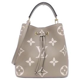 Borsa a tracolla Louis Vuitton Bicolor Monogram Empreinte Neo Noe MM Beige Grigio