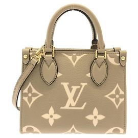 Bolsa Louis Vuitton Bicolor Monogram Empreinte OnTheGo BB Bege Cinza