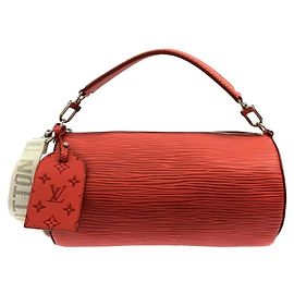 Bolso de hombro Louis Vuitton Epi Soft Polochon XL Roja