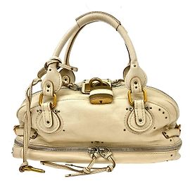 Chloé Chloe Paddington Lock Leather large Beige