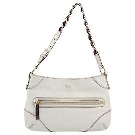 Gucci Sherry Line Lederkette Weiß