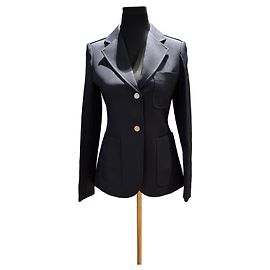 Louis Vuitton Navy Blue Monogram Lined Blazer FR 36 Dark blue