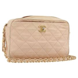 CHANEL Matelasse Chain Shoulder Bag Cuir Rose Or CC Auth 190487 Rose Doré