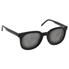 SAINT LAURENT Sunglasses plastic Black Silver Auth BA14043 Black Silvery