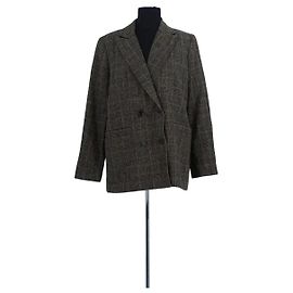 Apc Brown Wool Blazer Brown