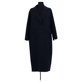Max Mara Wollmantel marineblau Marineblau