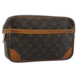 LOUIS VUITTON Clutch Monogram Compiegne 28 M51845 LV Auth 190436 Monograma