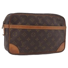LOUIS VUITTON Monogram Compiegne 28 Clutch Bag M51845 LV Auth 191045 Monogram