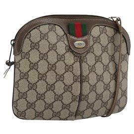 Borsa GUCCI GG Supreme Web Sherry Line PVC Beige Oro 904 02 047 Auth 190600 Beige D'oro