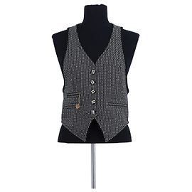 Louis Vuitton black wool vest Black