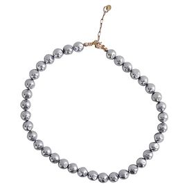 Autre Marque Collar Luj Ophelie de plata con cuentas de nácar gris Plata