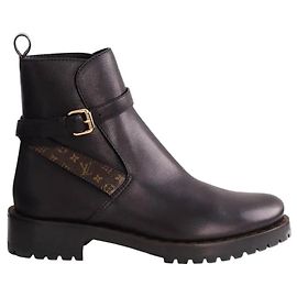 Botas Louis Vuitton Discovery Flat de piel negra Negro