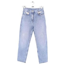 Jeans de corte reto Givenchy azul de algodão Azul