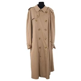 Gabardina Burberry beige de algodón M Beige