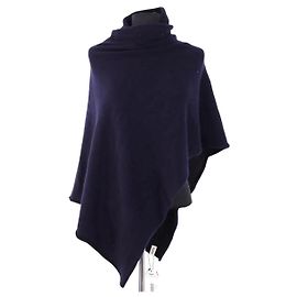Autre Marque Navy blue turtleneck poncho Navy blue