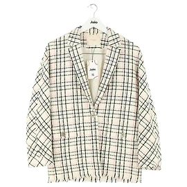 Blazer Maje de algodón color ecru Crudo