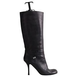 Dior Black Leather Boots Black