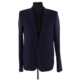 Saint Laurent Blue Wool Blazer Blue