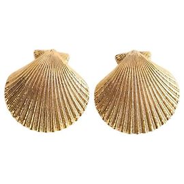 Boucles d'oreilles Saint Laurent dorées Doré
