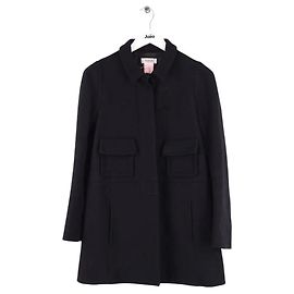 Sonia Rykiel black wool coat Black