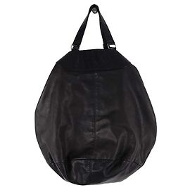 Cabas Sandro en cuir noir Noir