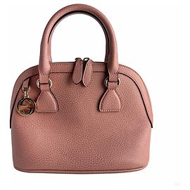 Gucci Bolsa Crossbody Trunk em couro de bezerro Rosa Rosa
