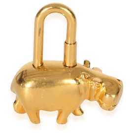 Hermès Cadena Hippopotamus 2005 Annee Des Fleuves Gold Lock Charm Other
