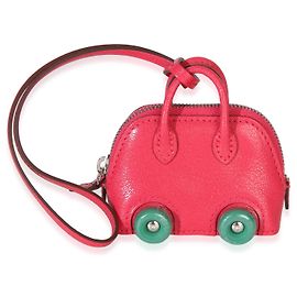 Hermès Rose Mexico Vert Vertigo Chevre Chamkila Bolide On Wheels Bag Charm Outro