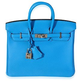 Hermès Bleu Zanzibar Togo Birkin 25 PHW Bleu