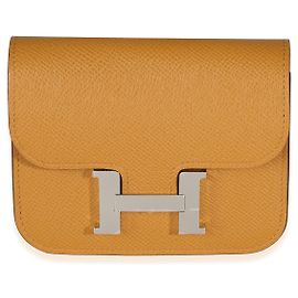 Hermès Sesame Epsom Constance Slim Wallet PHW Brown