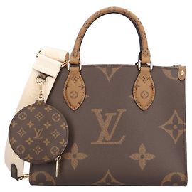 Sac à l'épaule Louis Vuitton OnTheGo PM Monogram Giant Marron