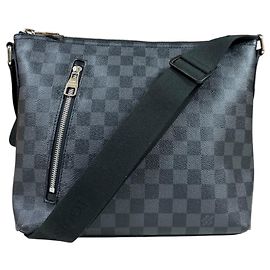Borsa a tracolla Louis Vuitton Mick PM Damier Graphite Marrone Nero