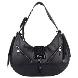 Dior by Galliano AW02 ‘Admit It’ Corset Lace Up Shoulder Bag Black