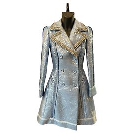 Casaco azul celeste Moschino com strass cinza Outro