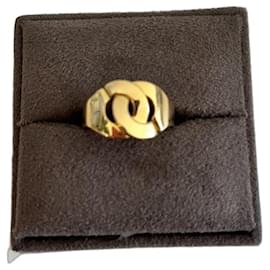 Dinh Van Double Interlocking Ring in Gold Golden