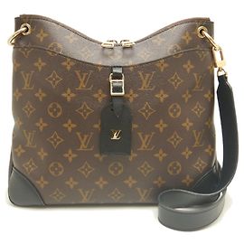 Bolso de Hombro Louis Vuitton Monogram Odeon NM MM Castaño