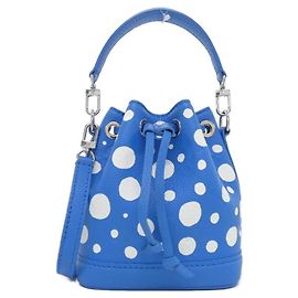 Sac à épaule Louis Vuitton Monogram Empreinte Nano Noe Blanc Bleu