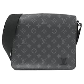 Louis Vuitton Monogram Eclipse District PM Shoulder Bag Black