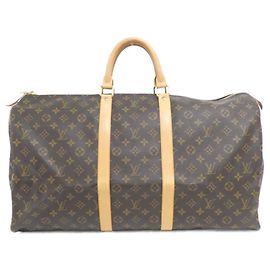 Borsa Louis Vuitton Monogram Keepall Boston Marrone