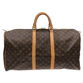 Sac Boston Louis Vuitton Monogram Keepall 55cm Marron