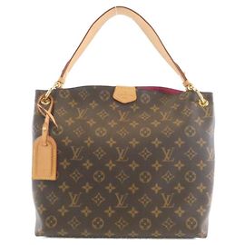 Bolsa de Ombro Louis Vuitton Monogram Graceful PM Marrom Rosa