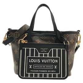 Louis Vuitton Monogram Neverfull Inside Out Handtasche Braun Schwarz